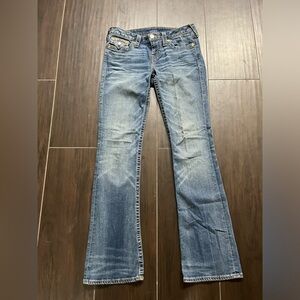 True Religion Women's Blue Flare Jeans - Vintage Wash